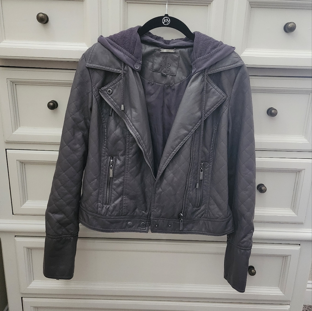 Grey moto style jacket M